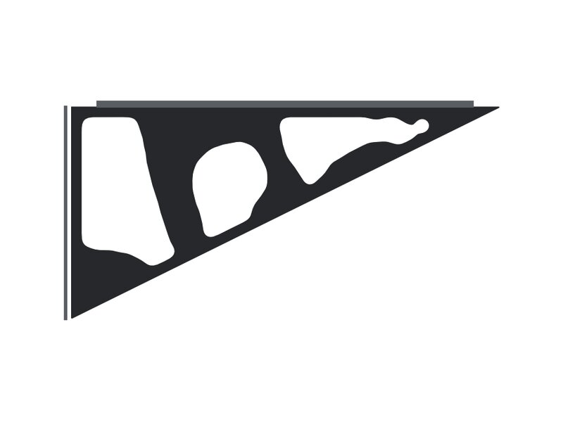 Version 2: a thinner plate with openings shaped by topology optimization