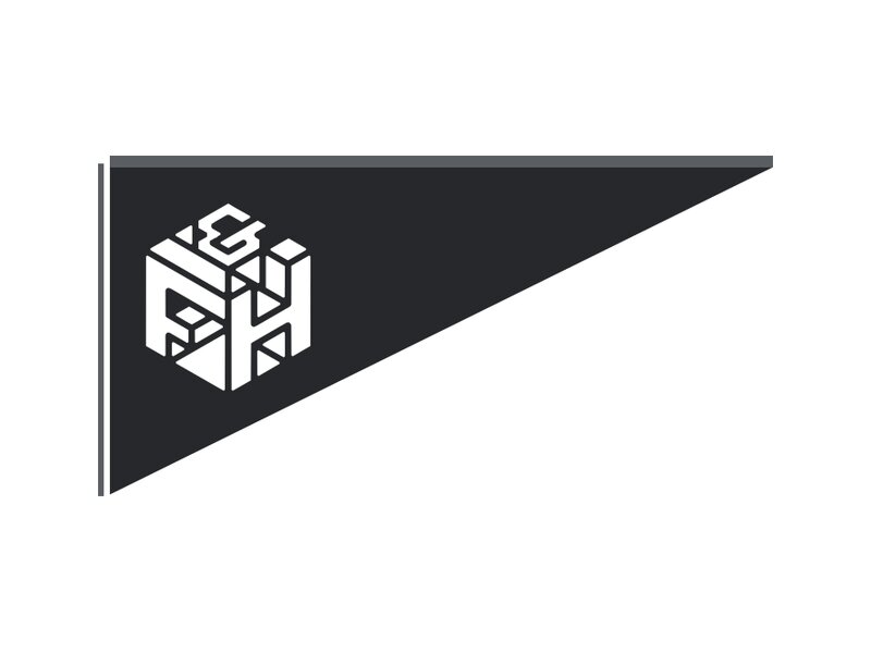 Version 1: a mostly solid steel fin with the Form & Heritage mark cut through